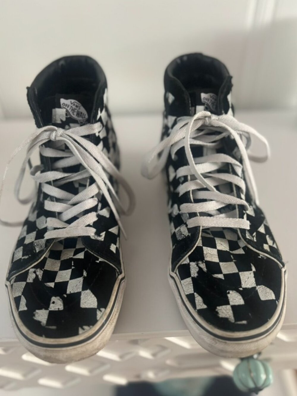 Limited Edition Vans High Top Sneakers- Size Mens 7, Womens 8.5
